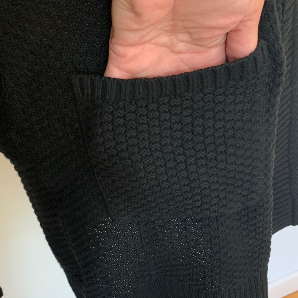 Gap Black Open-Front Cardigan Sweater medium - Picture 4 of 10